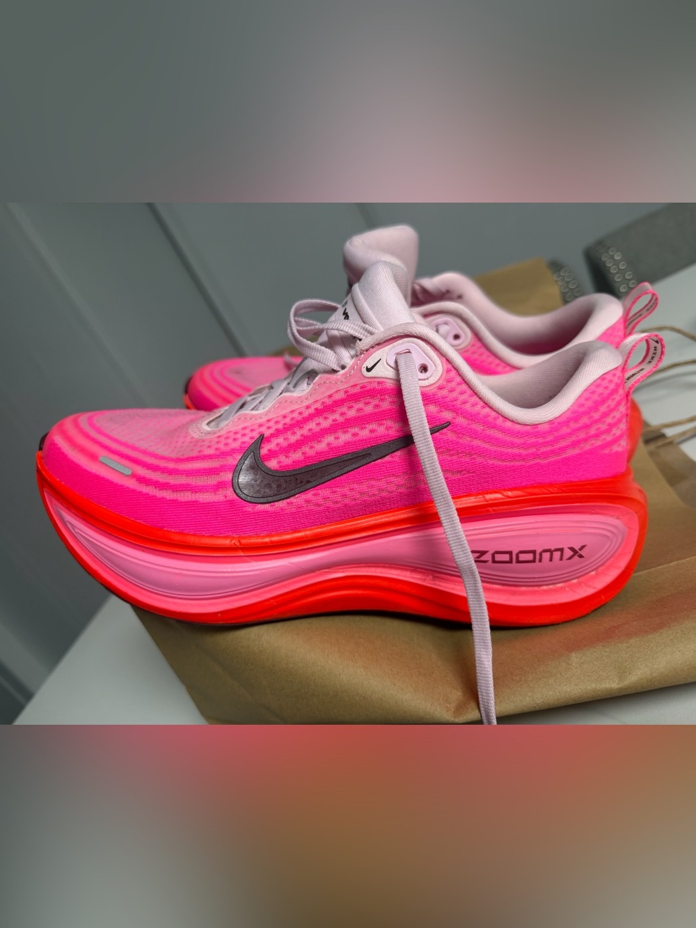 Nike Women’s Pink and Silver Zoom Running Shoes